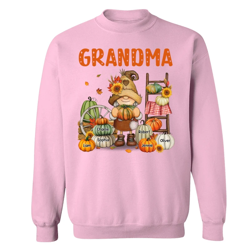 Grandma Mom Fall Season Gnome Personalized Shirt - Image 19
