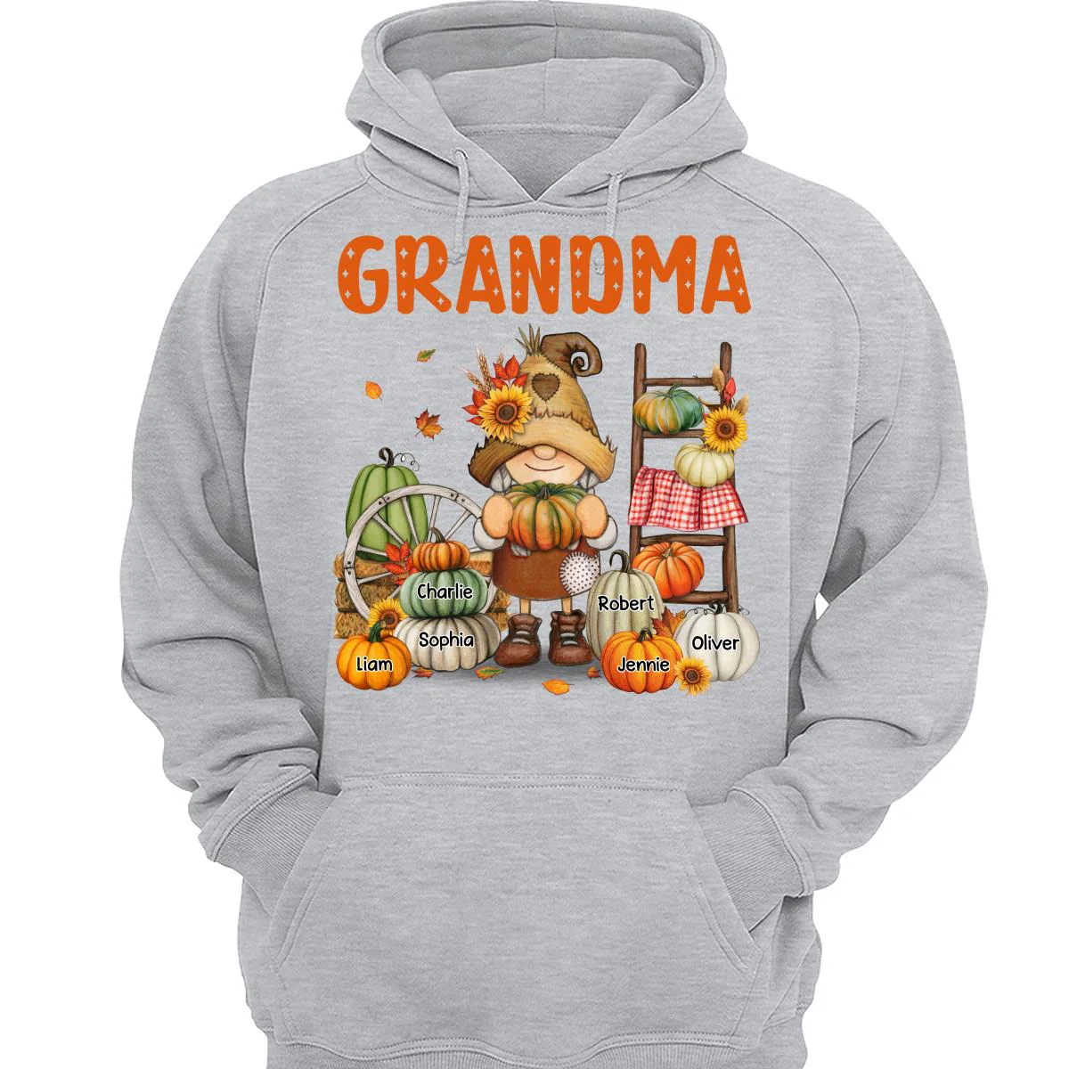 Grandma Mom Fall Season Gnome Personalized Shirt - Image 3