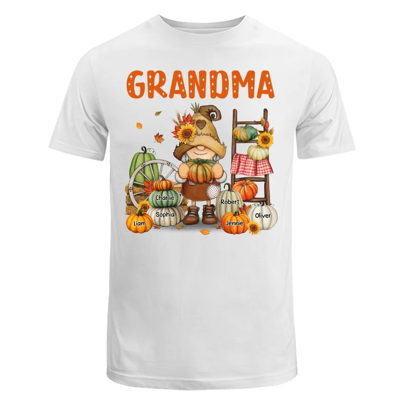 Grandma Mom Fall Season Gnome Personalized Shirt - Image 5
