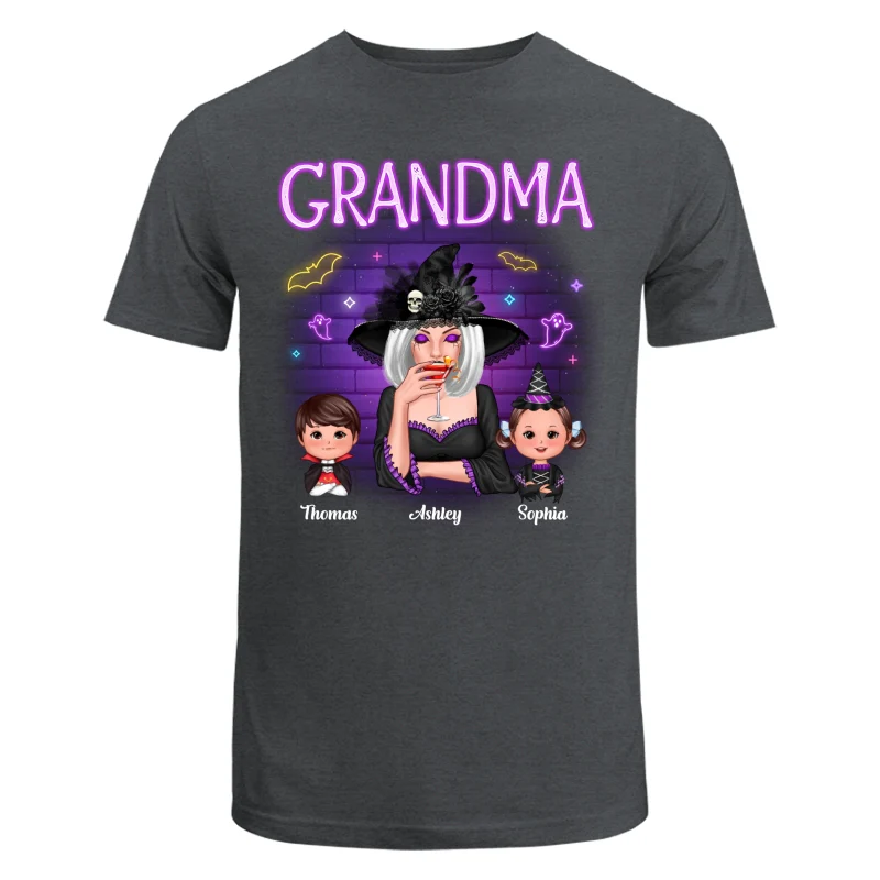 Grandma Mom Halloween Neon Light Personalized Shirt - Image 7