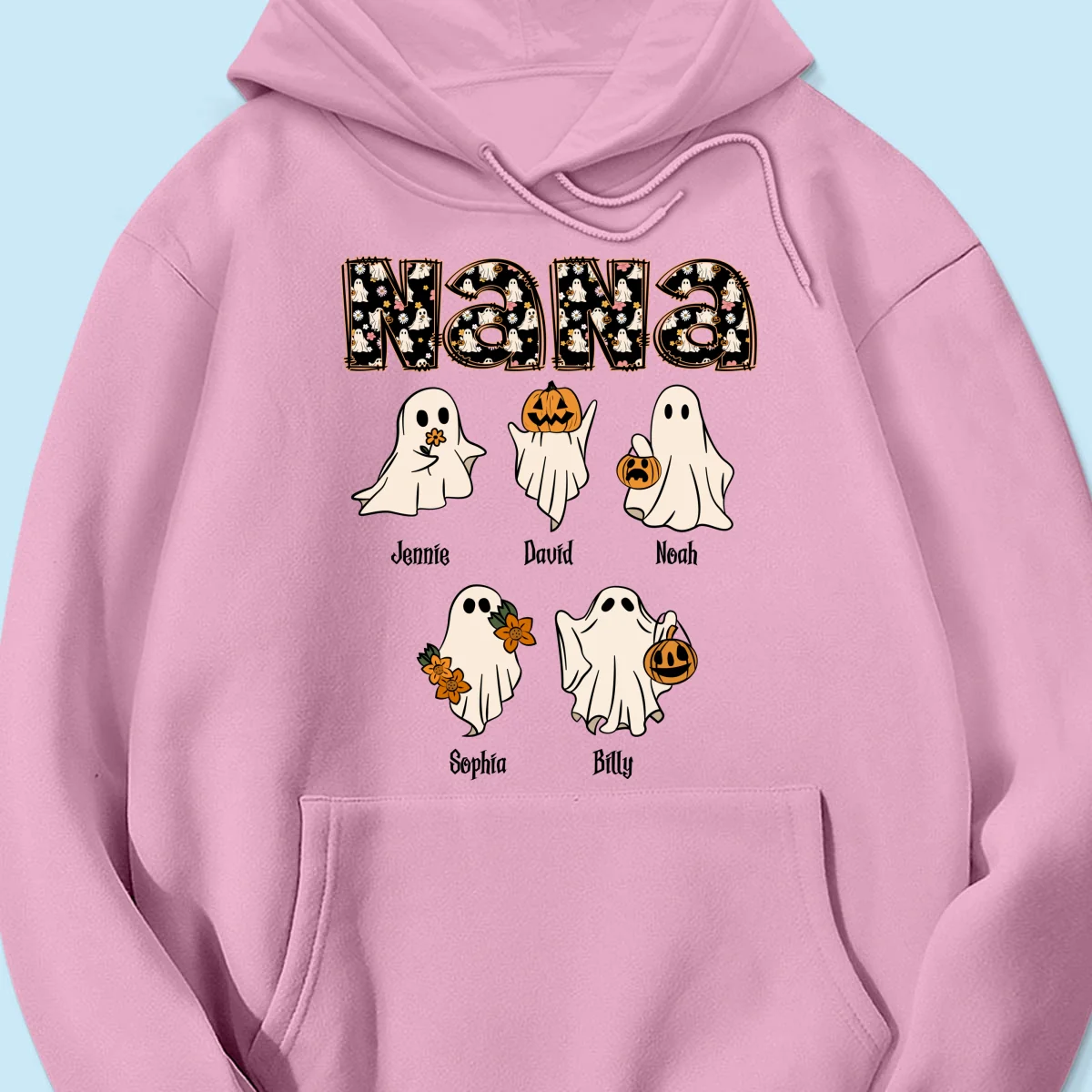 Grandma Mom Halloween Retro Boo Patterned Personalized Shirt - Image 17