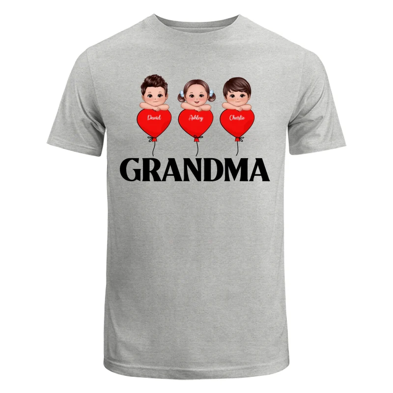 Grandma Mom Heart Balloon Cute Kids Laying Head On Arms Personalized Shirt - Image 6