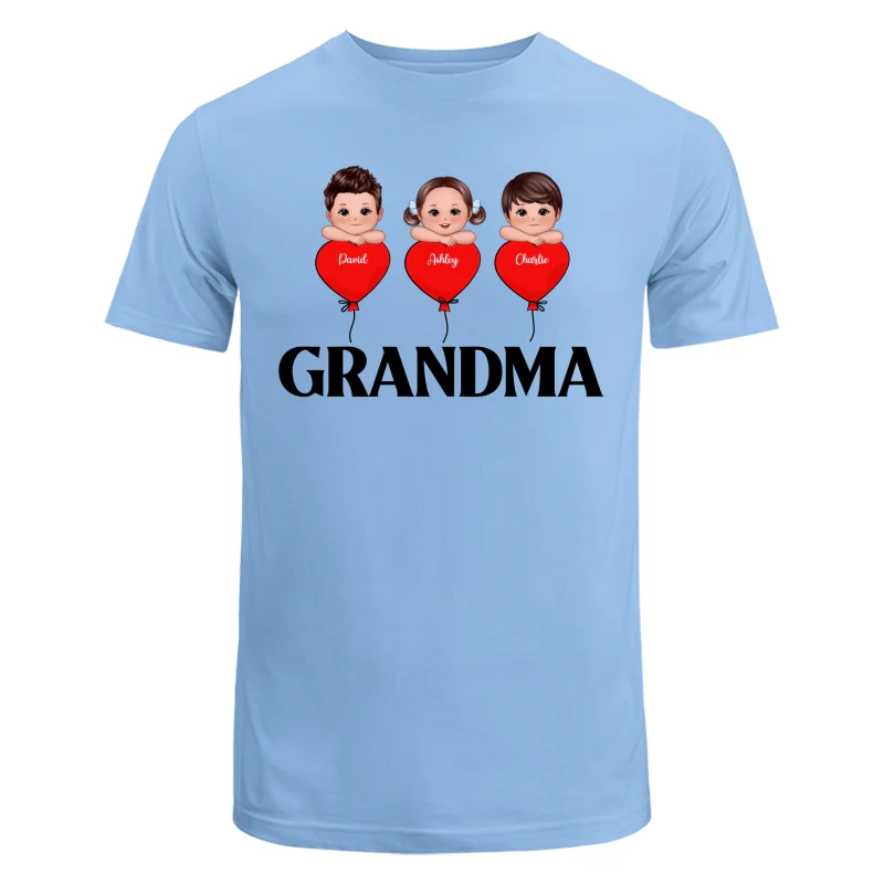 Grandma Mom Heart Balloon Cute Kids Laying Head On Arms Personalized Shirt - Image 8