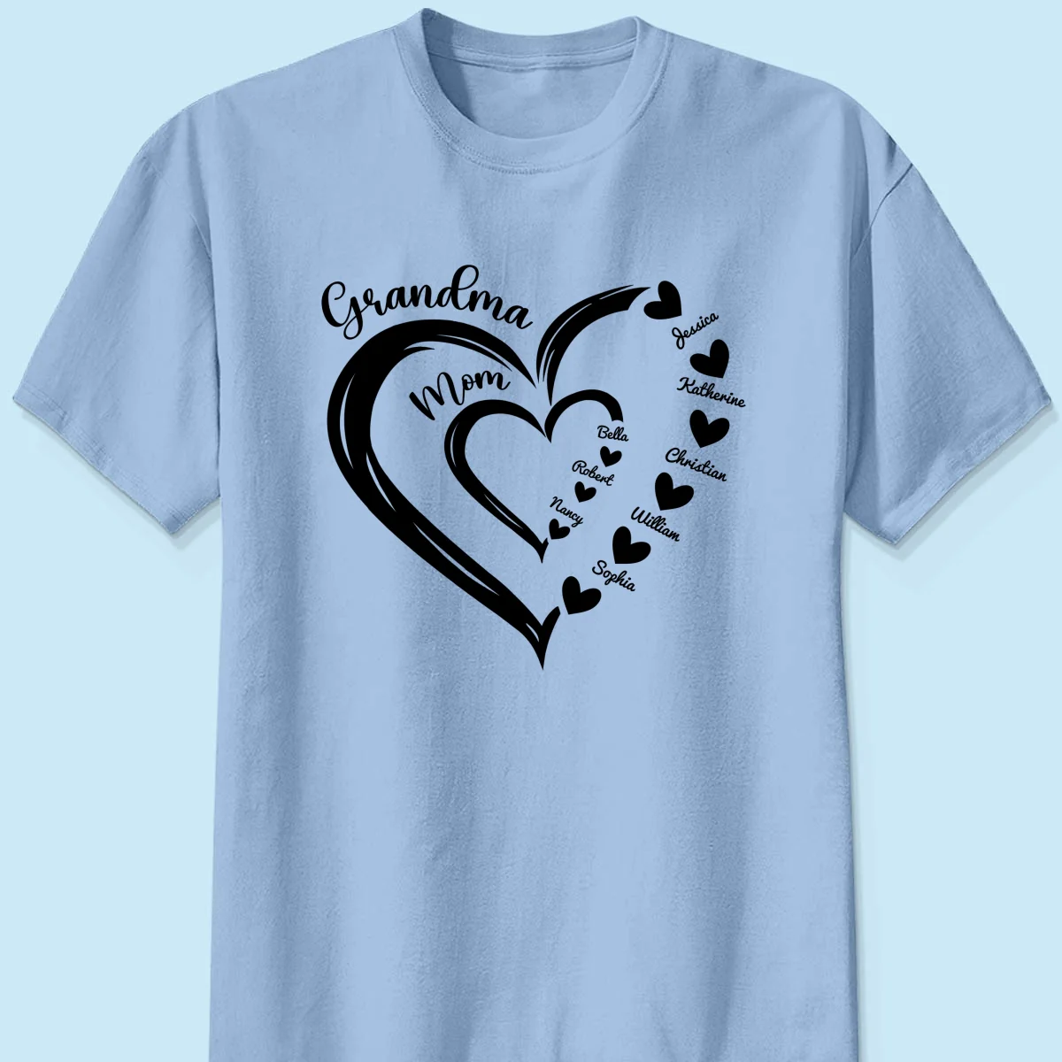 Grandma Mom Heart In Heart Personalized Shirt, Gift For Mom - Image 10