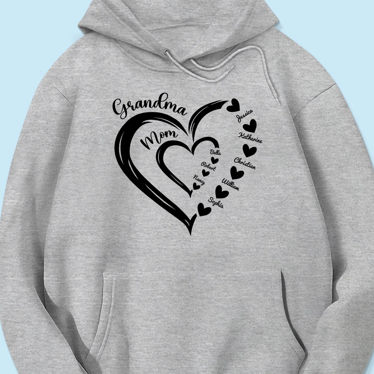 Grandma Mom Heart In Heart Personalized Shirt, Gift For Mom - Image 16