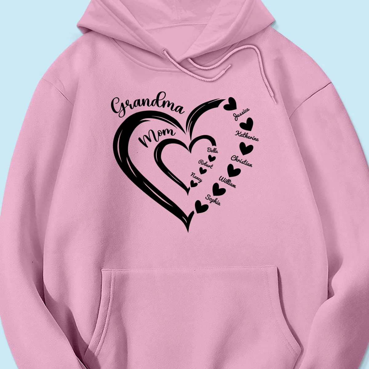 Grandma Mom Heart In Heart Personalized Shirt, Gift For Mom - Image 17
