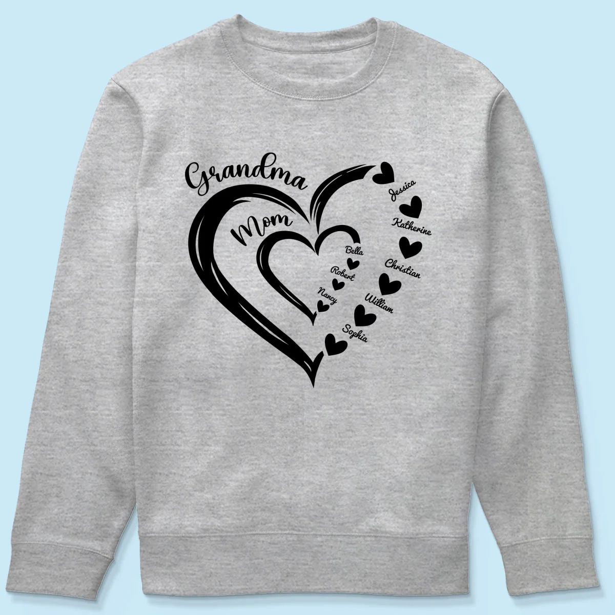 Grandma Mom Heart In Heart Personalized Shirt, Gift For Mom - Image 20