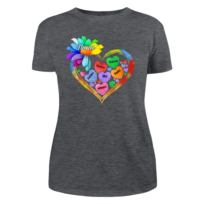 Grandma Mom Hearts Daisy Personalized Shirt - Image 10