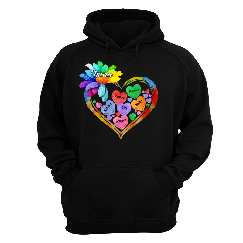 Grandma Mom Hearts Daisy Personalized Shirt - Image 11