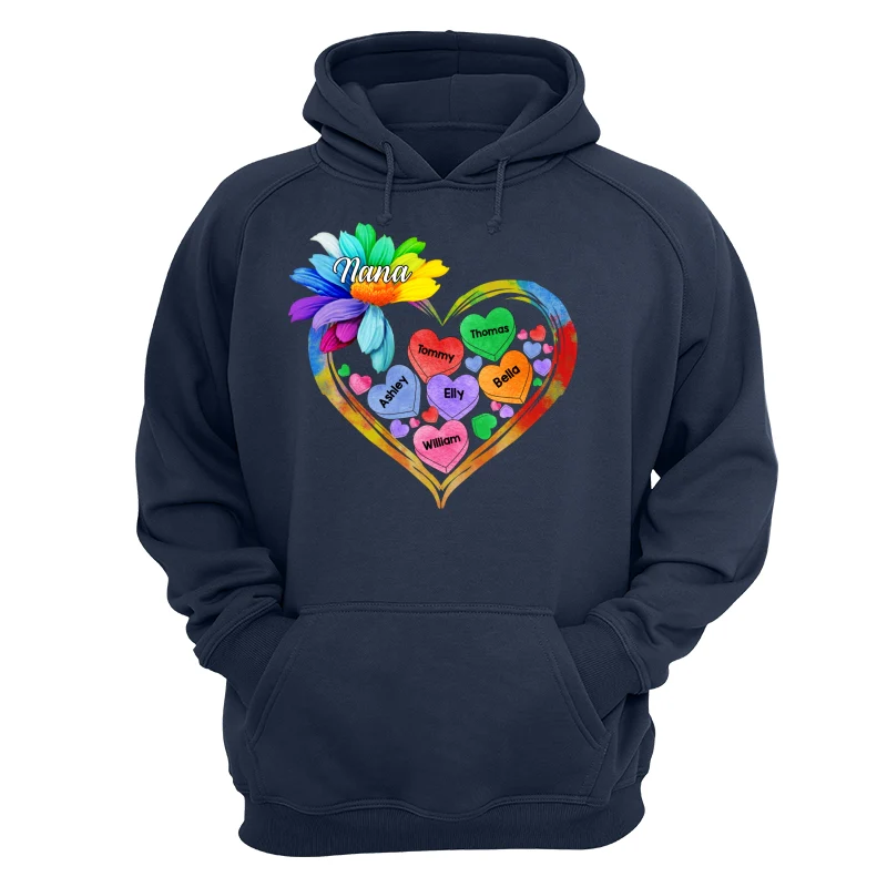 Grandma Mom Hearts Daisy Personalized Shirt - Image 12