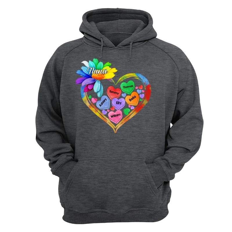Grandma Mom Hearts Daisy Personalized Shirt - Image 13