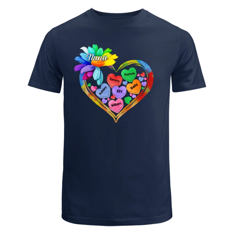 Grandma Mom Hearts Daisy Personalized Shirt - Image 6