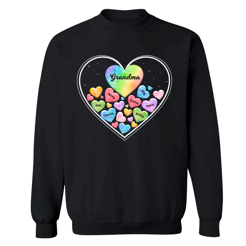 Grandma Mom Hearts In Heart Personalized Shirt - Image 14