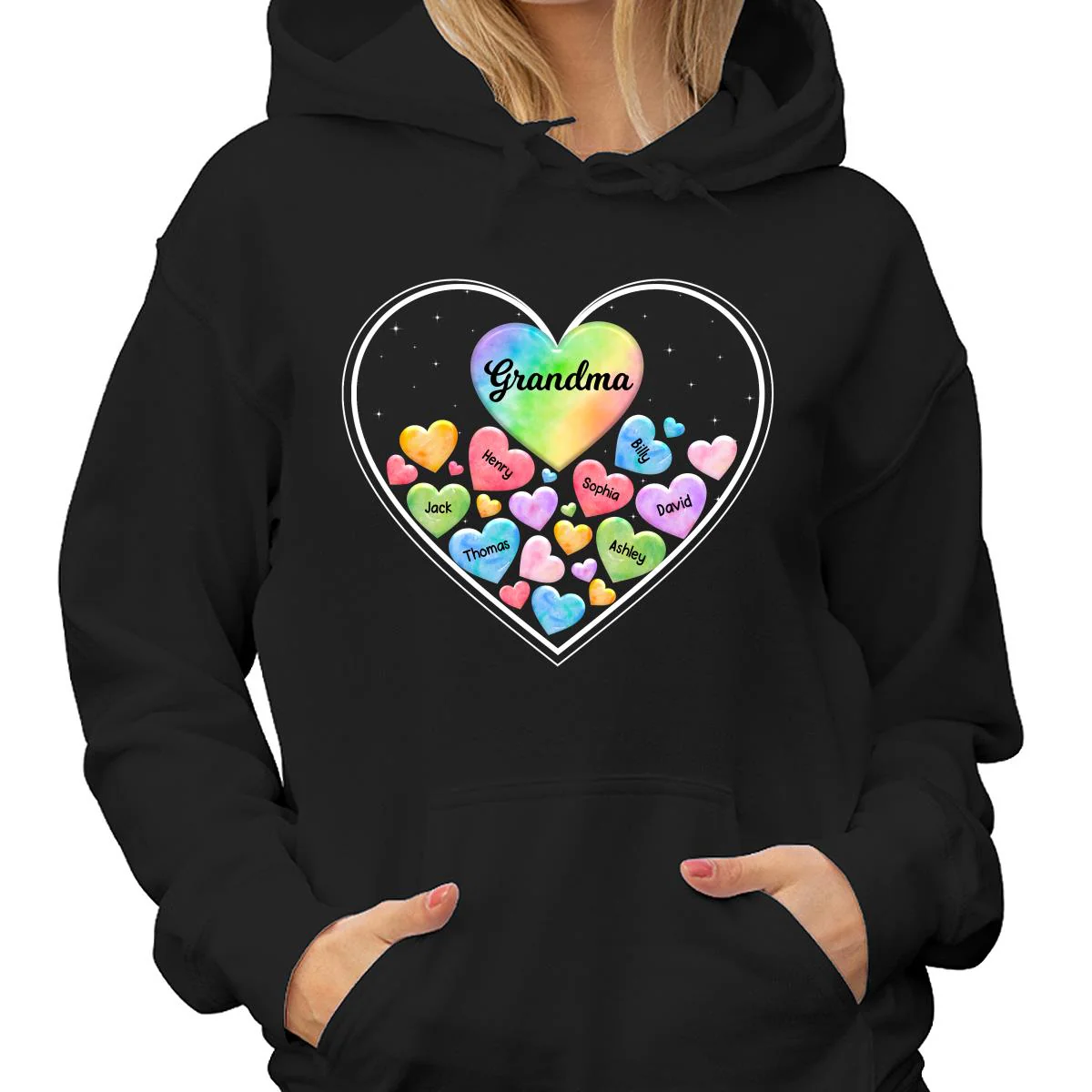 Grandma Mom Hearts In Heart Personalized Shirt - Image 4