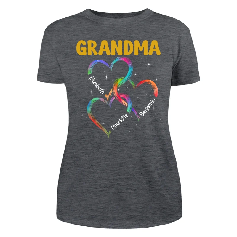 Grandma Mom Hearts Joined Together Personalized Shirt - Image 10