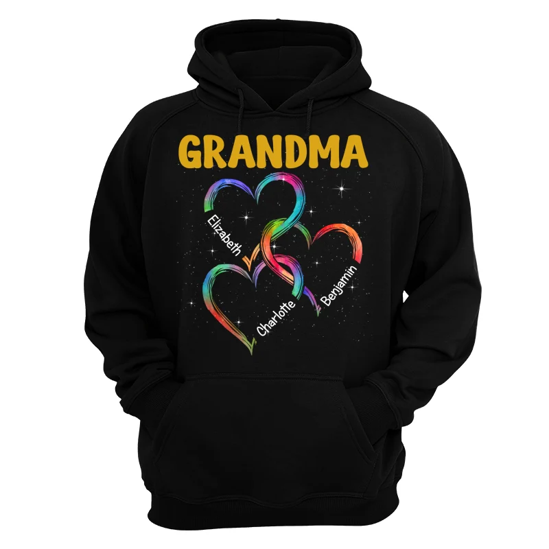 Grandma Mom Hearts Joined Together Personalized Shirt - Image 11
