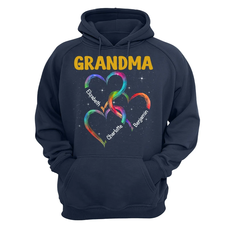 Grandma Mom Hearts Joined Together Personalized Shirt - Image 12