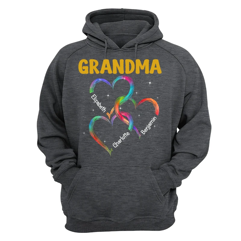 Grandma Mom Hearts Joined Together Personalized Shirt - Image 13