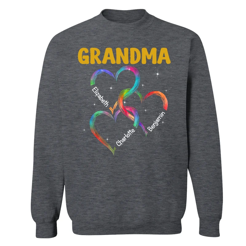 Grandma Mom Hearts Joined Together Personalized Shirt - Image 16