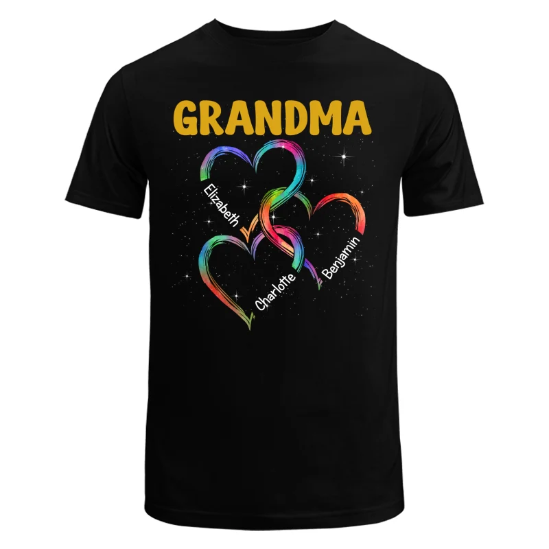 Grandma Mom Hearts Joined Together Personalized Shirt - Image 5