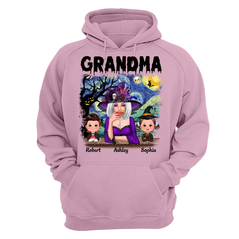 Grandma Mom Kids Scary Night Halloween Personalized Shirt - Image 15