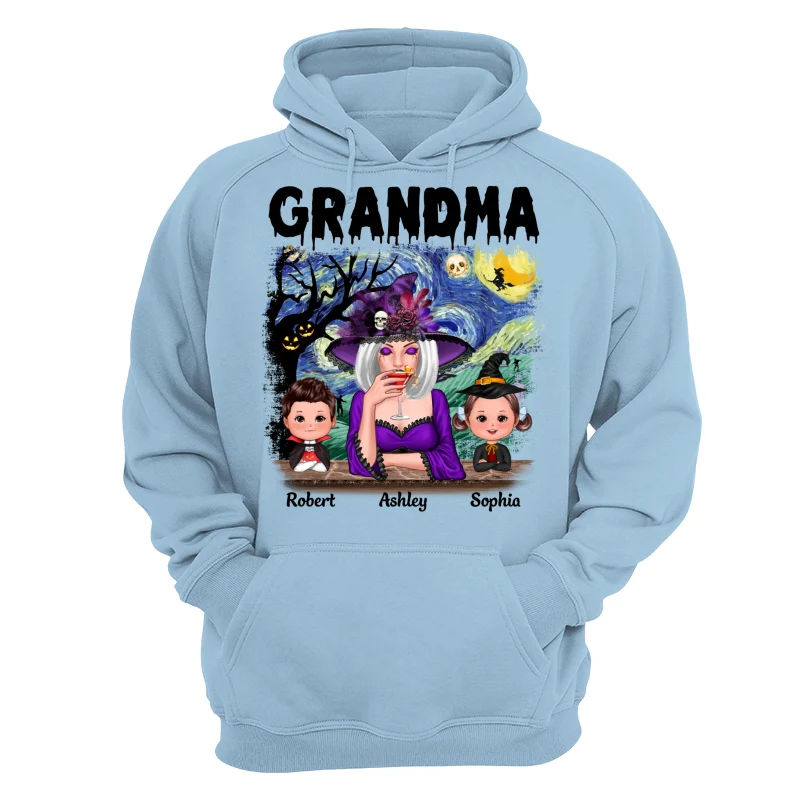 Grandma Mom Kids Scary Night Halloween Personalized Shirt - Image 16