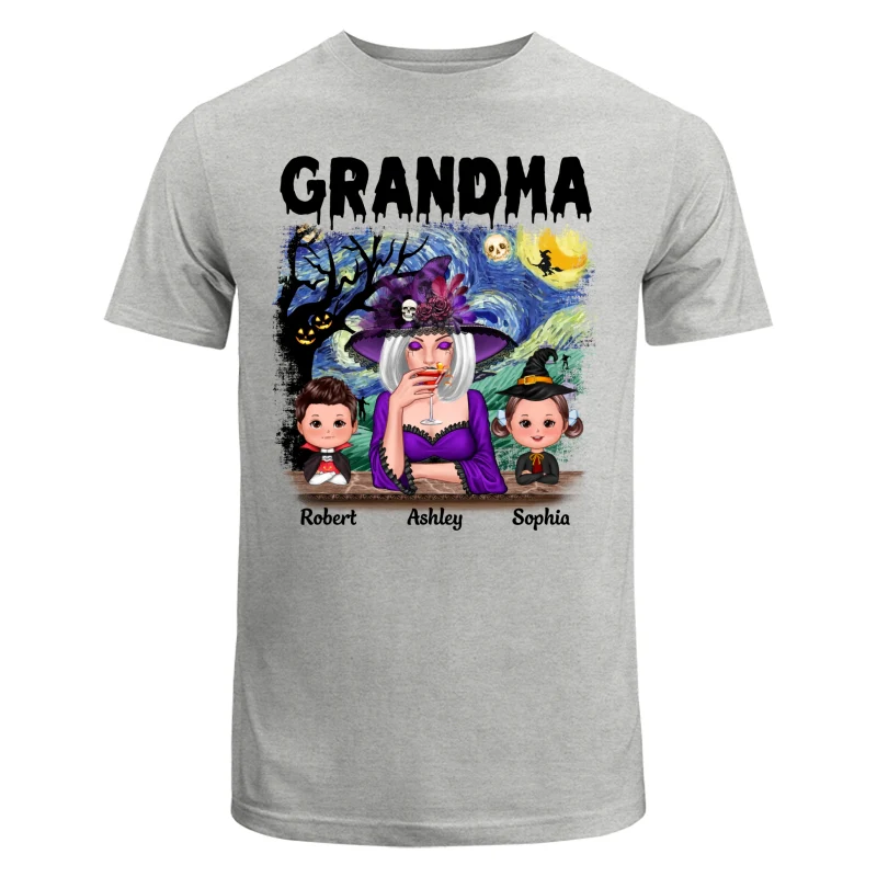Grandma Mom Kids Scary Night Halloween Personalized Shirt - Image 6