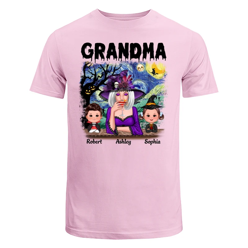 Grandma Mom Kids Scary Night Halloween Personalized Shirt - Image 7