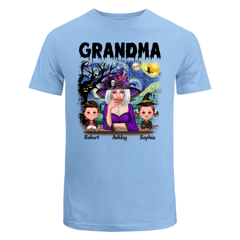 Grandma Mom Kids Scary Night Halloween Personalized Shirt - Image 8