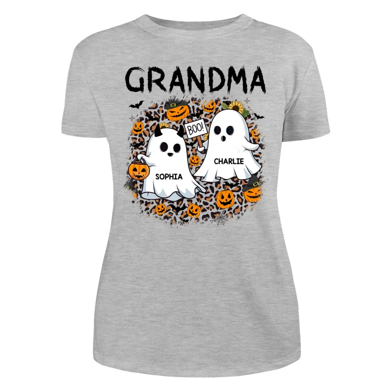 Grandma Mom Leopard Boo Kids Personalized Shirt - Image 10