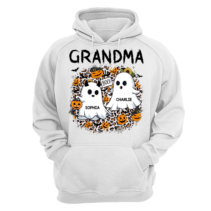 Grandma Mom Leopard Boo Kids Personalized Shirt - Image 13