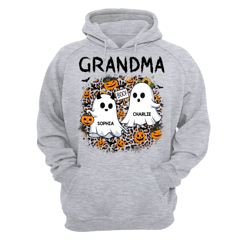 Grandma Mom Leopard Boo Kids Personalized Shirt - Image 14