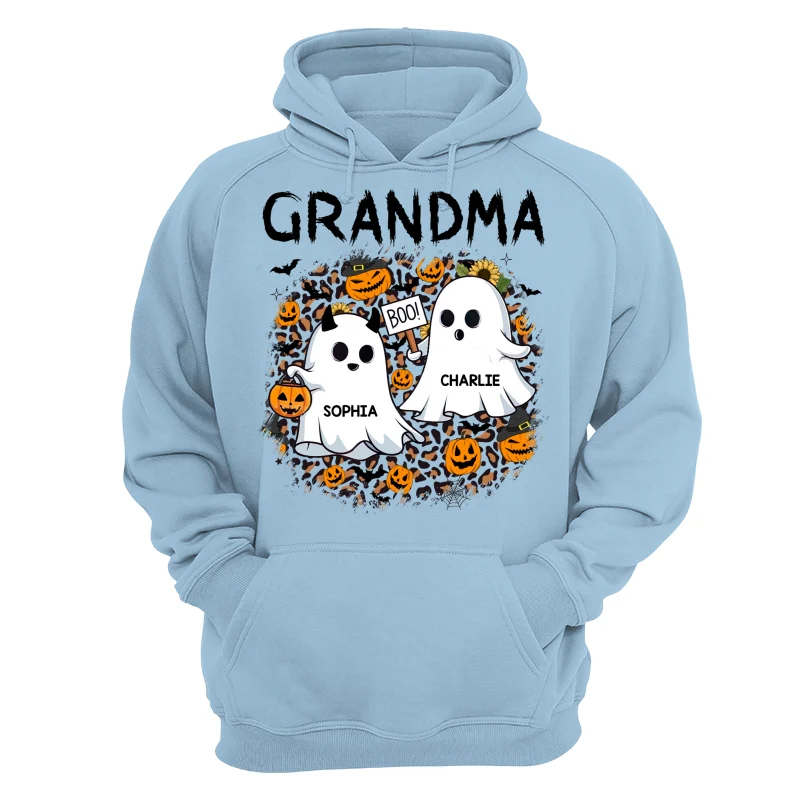 Grandma Mom Leopard Boo Kids Personalized Shirt - Image 16