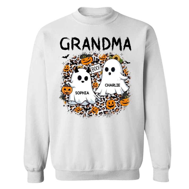 Grandma Mom Leopard Boo Kids Personalized Shirt - Image 17