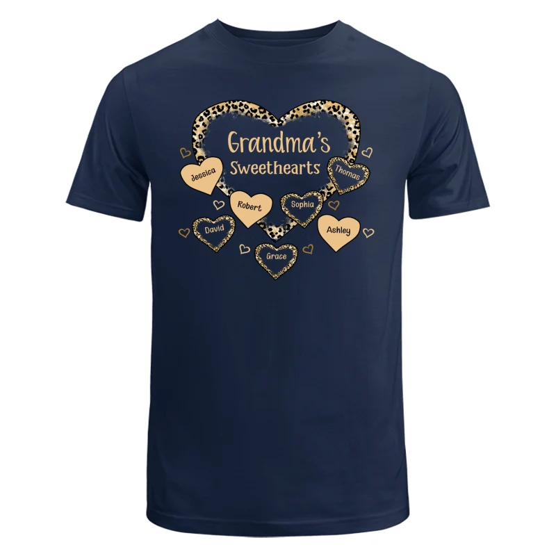 Grandma Mom Leopard Pattern Sweethearts Personalized Shirt - Image 6