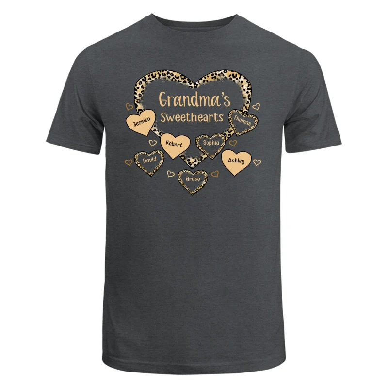 Grandma Mom Leopard Pattern Sweethearts Personalized Shirt - Image 7
