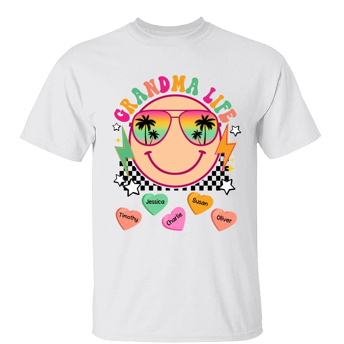 Grandma Mom Life Summer Vibes Personalized Tank Top - Image 3