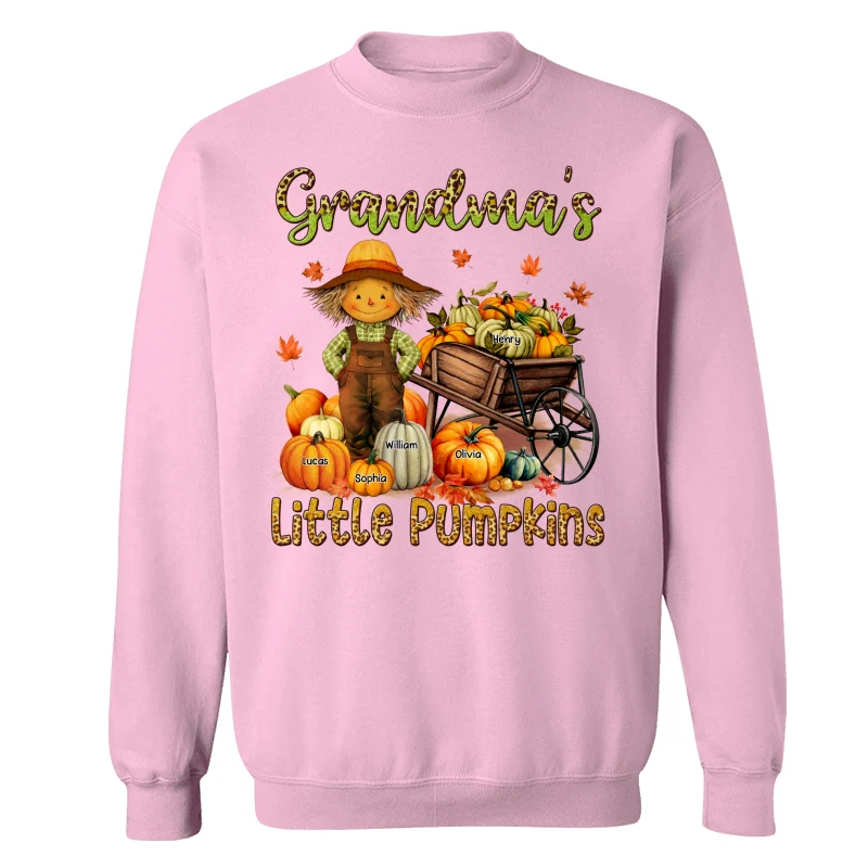 Grandma Mom Little Pumpkin Leopard Scarecrow Personalized Shirt - Image 19