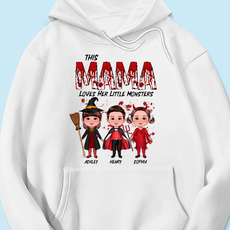 Grandma Mom Loves Her Monsters Spooky Halloween Personalized Shirt - Image 15