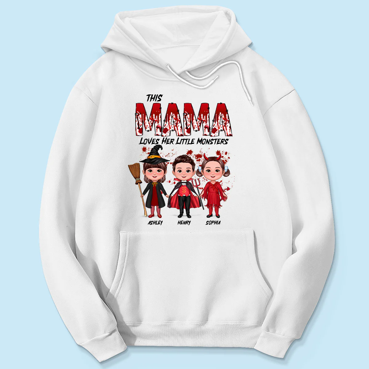 Grandma Mom Loves Her Monsters Spooky Halloween Personalized Shirt - Image 5