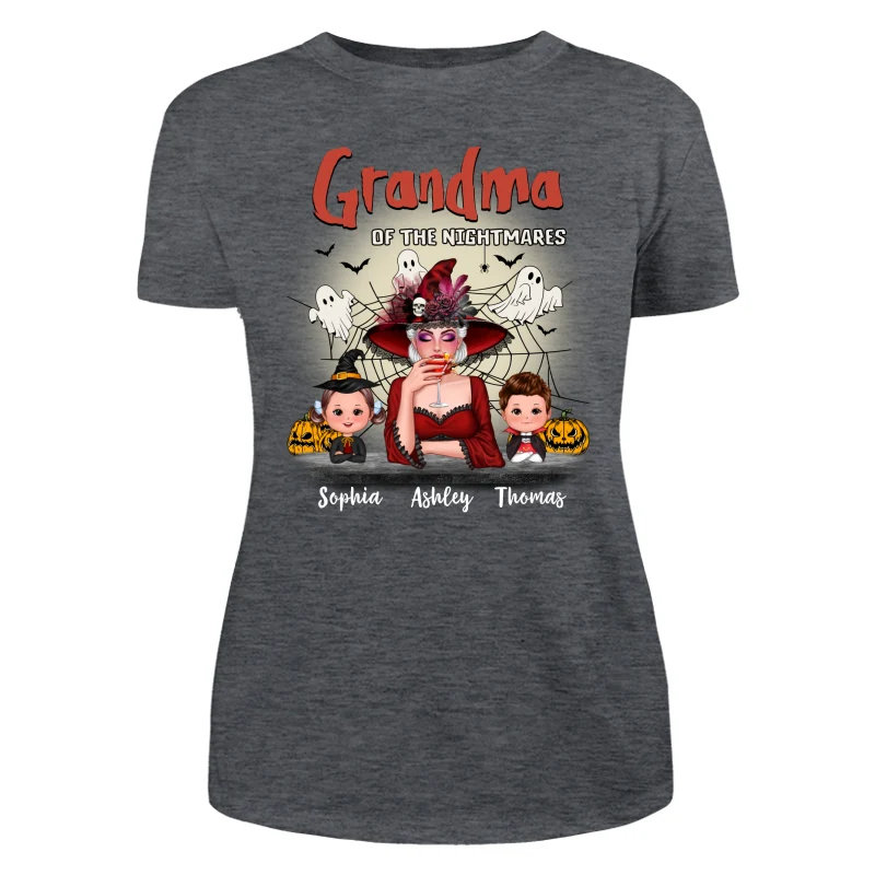 Grandma Mom Of Nightmare Woman And Kids Personalized Halloween Shirt - Image 10