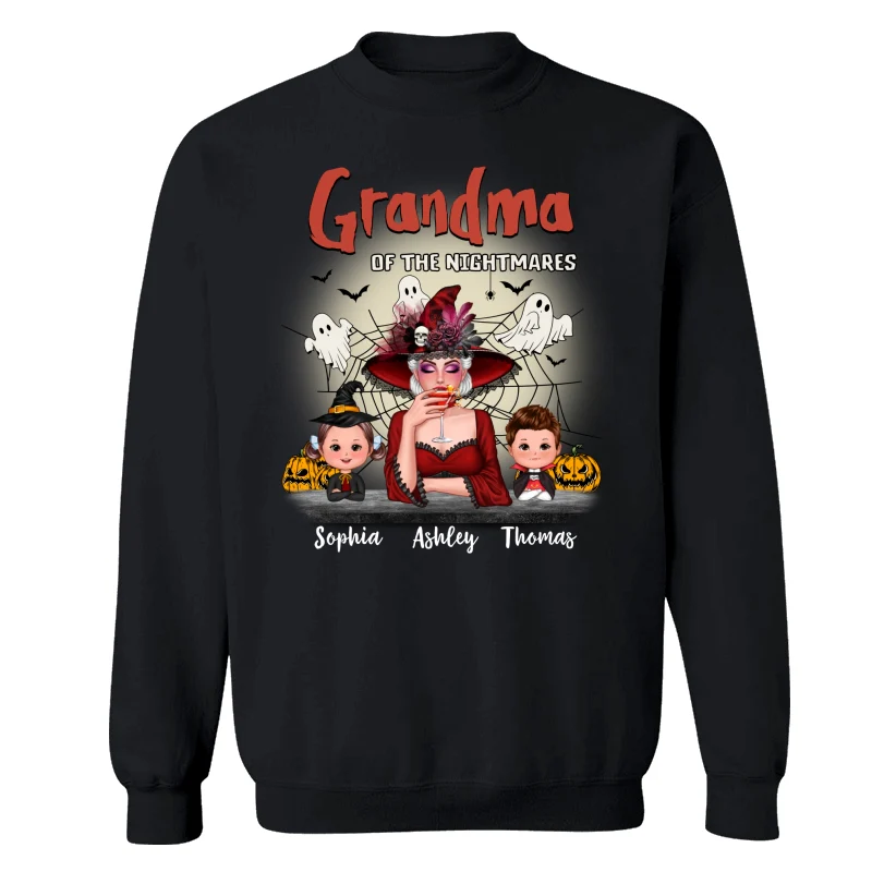 Grandma Mom Of Nightmare Woman And Kids Personalized Halloween Shirt - Image 14