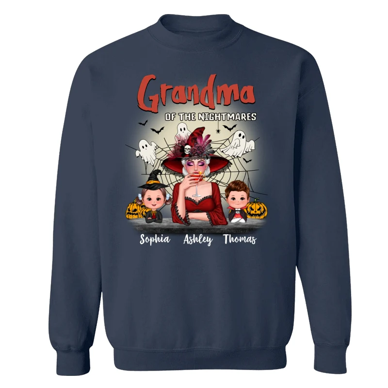 Grandma Mom Of Nightmare Woman And Kids Personalized Halloween Shirt - Image 15