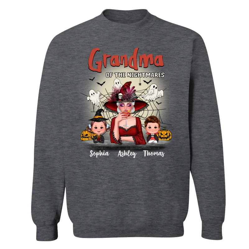 Grandma Mom Of Nightmare Woman And Kids Personalized Halloween Shirt - Image 16