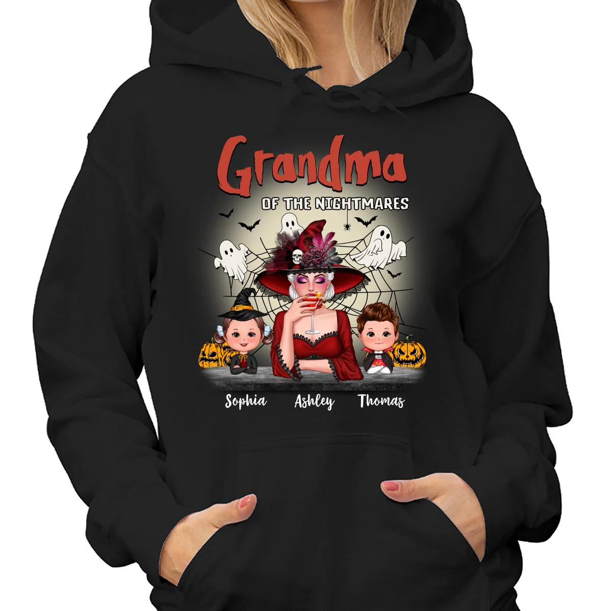Grandma Mom Of Nightmare Woman And Kids Personalized Halloween Shirt - Image 4