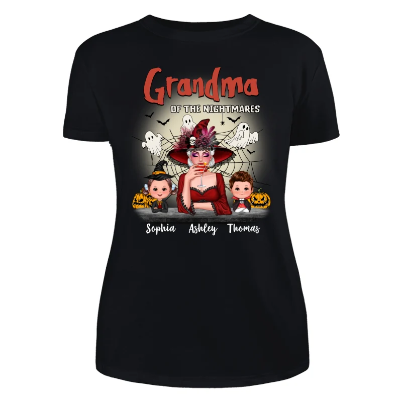 Grandma Mom Of Nightmare Woman And Kids Personalized Halloween Shirt - Image 8