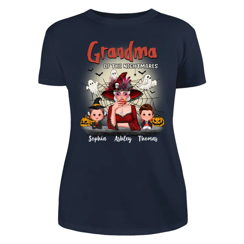 Grandma Mom Of Nightmare Woman And Kids Personalized Halloween Shirt - Image 9