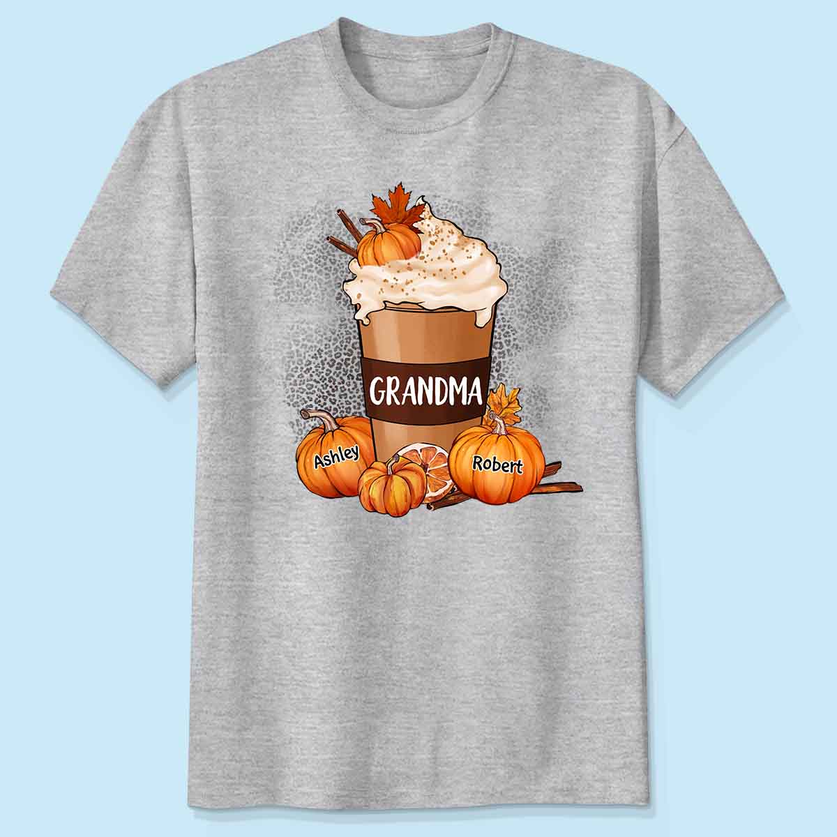 Grandma Pumpkin Spice Latte Personalized Shirt