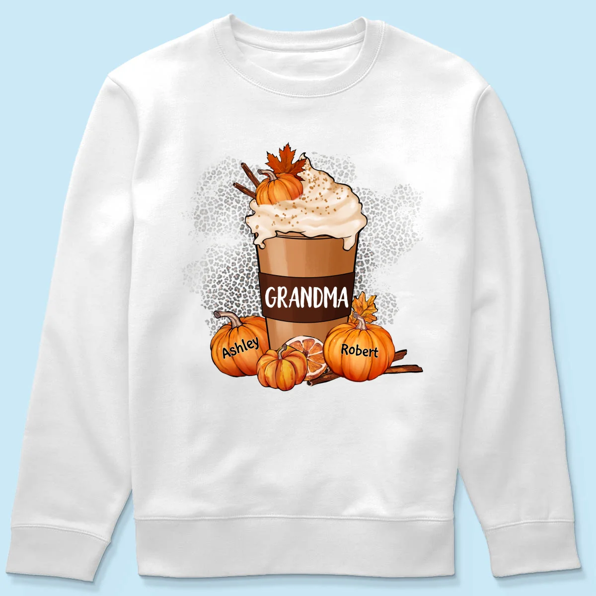 Grandma Pumpkin Spice Latte Personalized Shirt - Image 12