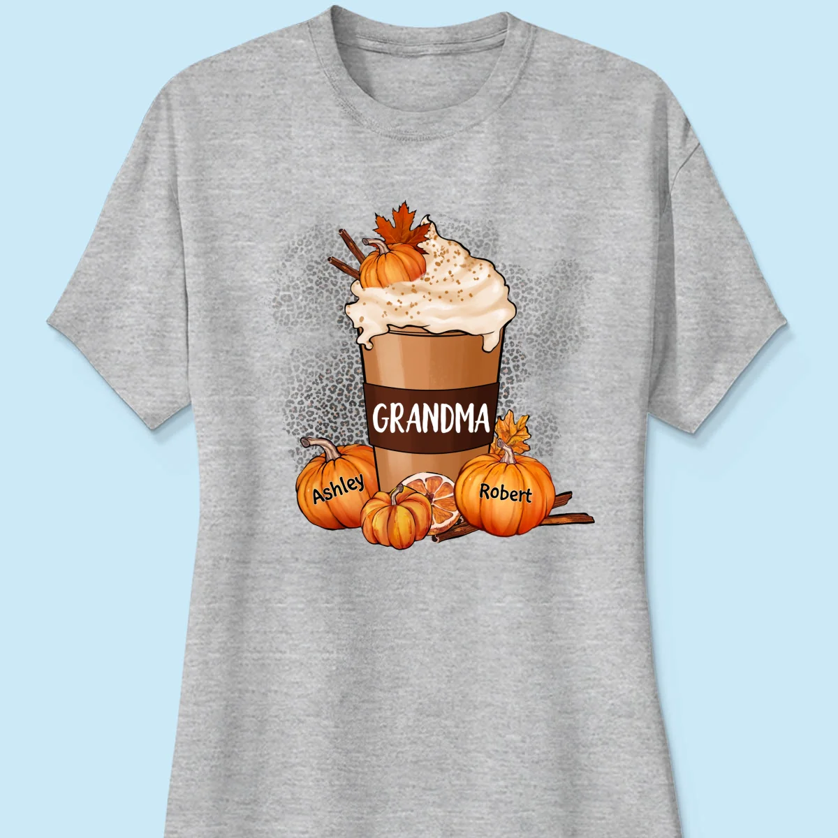 Grandma Pumpkin Spice Latte Personalized Shirt - Image 14